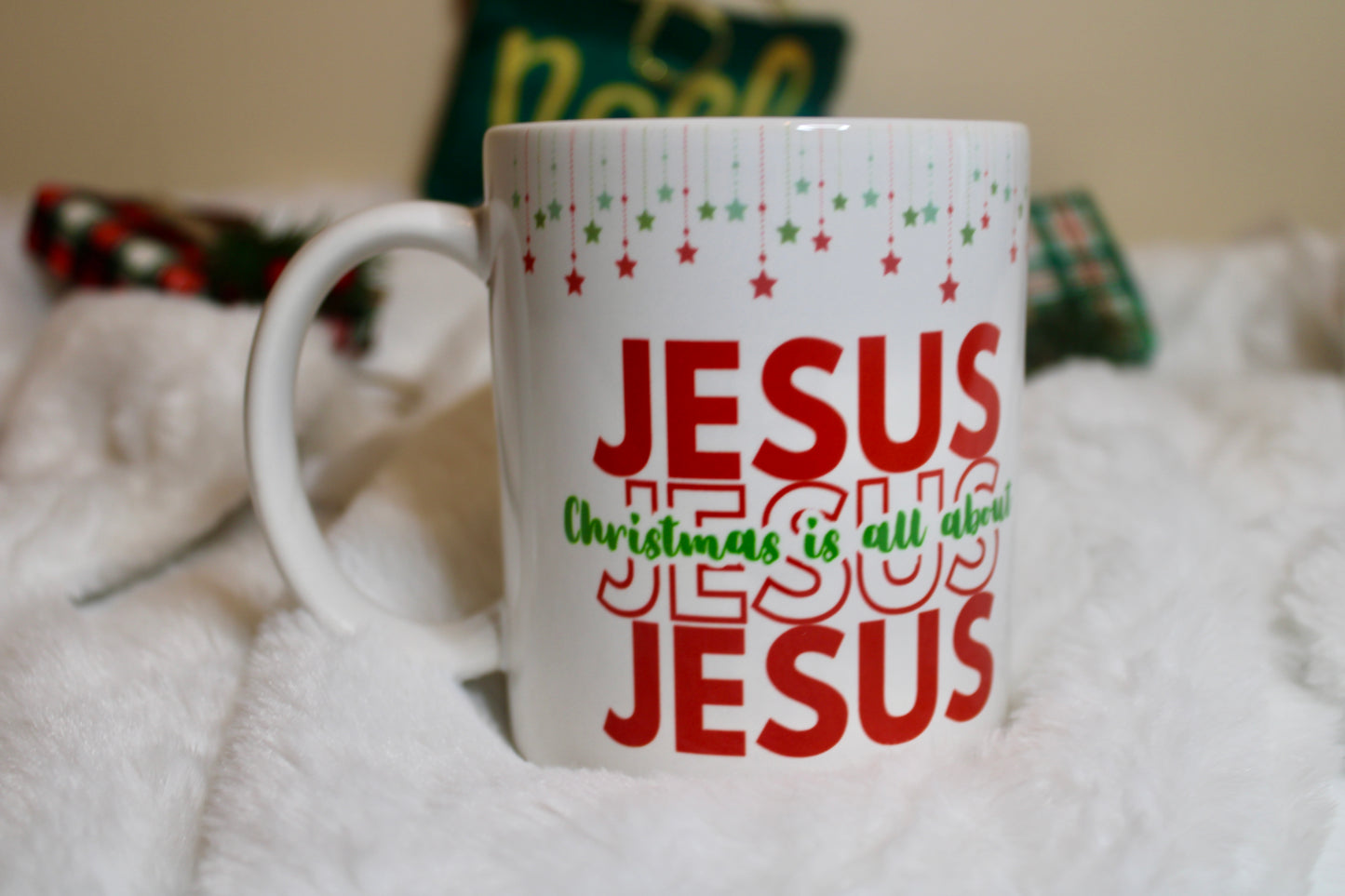 Christmas Is About Jesus Mug - Festive Faith Collection